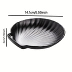 Um Elegante Porta-Joias e Porta-Chaves Oval Preto, uma Caixa de Armazenamento em Melamina Fashion, Perfeita para Anéis, Chaves e Ornamentos, Ideal para Várias Festas. (Não Adequado para Contacto com Alimentos)
