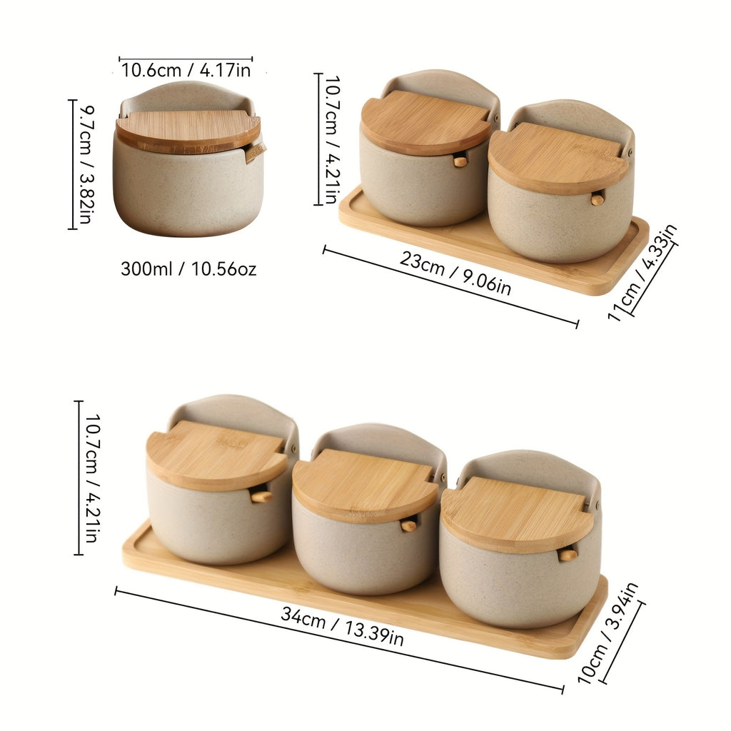 Frascos de especiarias rústicos de cerâmica estilo japonês com tampa de abertura, adequados para armazenar açúcar, sal e especiarias, ideais para cozinhas, restaurantes e churrascos