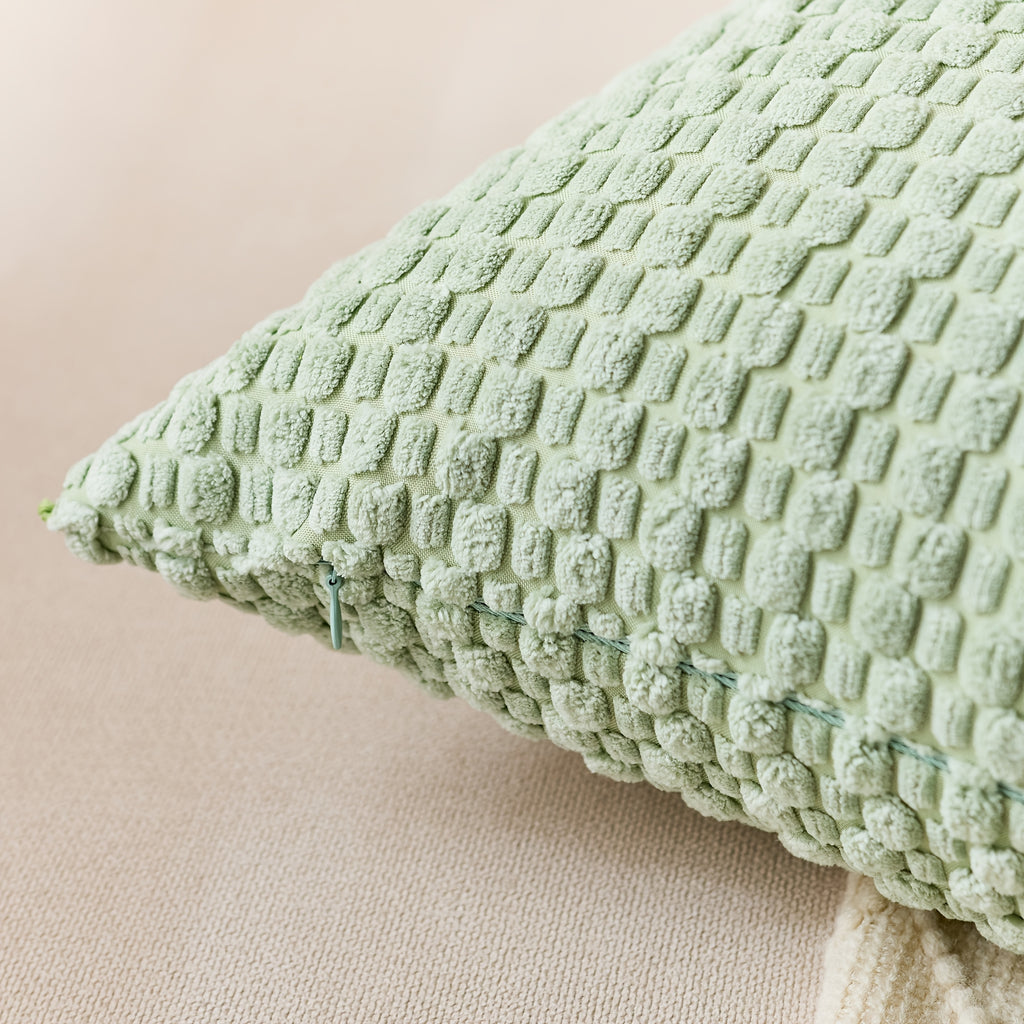 Uma Fronha (Enchimento de Travesseiro Não Incluído), Toque de Pelúcia com Grão Bolha, Elegante, Confortável e Macia com Grão Texturizado para Uso Doméstico Diário. Adequada para Sofás, Camas, Salas de Jantar e Almofadas de Quarto. Uma Fronha Acessória para Casa e Cozinha para as Quatro Estações
