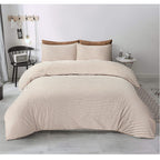 Conjunto de cama com 3 peças, em microfibra, com padrão de listras, com fronha e 2 alças, com fronhas, para quarto de casal, quarto de hóspedes, decoração de quarto, roupa de cama