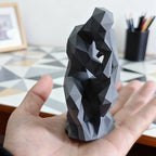 Estátua de Peça Cinza Homem Pensativo - Decoração para Mesa, Entrada, Escritório, Presente de Feriado e Aniversário